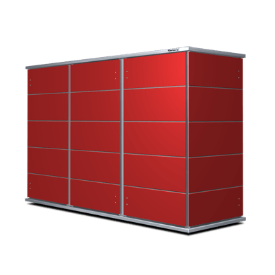 Armoire de terrasse rouge