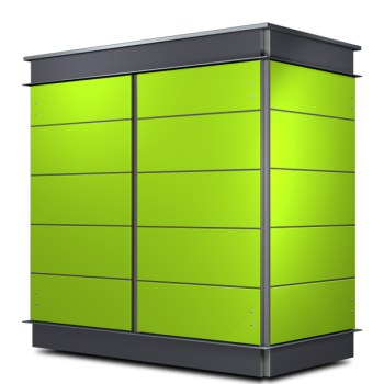 Armoire de jardin Lime-green avec toit végétalisé Anthracite Grey